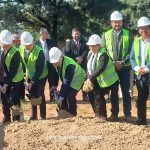 Palada inicial para la construcción de la futura sede judicial de J. A. Saldívar
