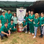 Estudiantes de Veterinaria de la UTCD realizan jornada de sanitación y donación en albergue Mbymba Rogá